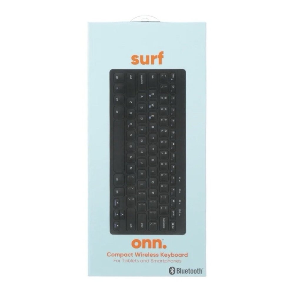 Surf ONN Compact Wireless Bluetooth Keyboard for Smartphone & Tablets, New